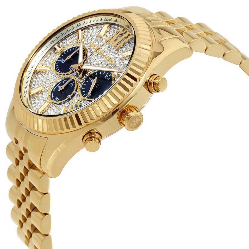 Men's Gold-Tone Lexington Chronograph Watch MK8494 - obrazek 2